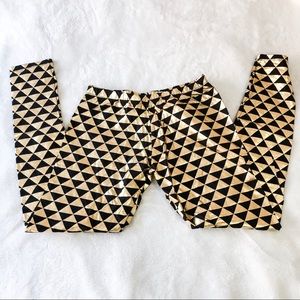 Triangle Print Gold Leggings